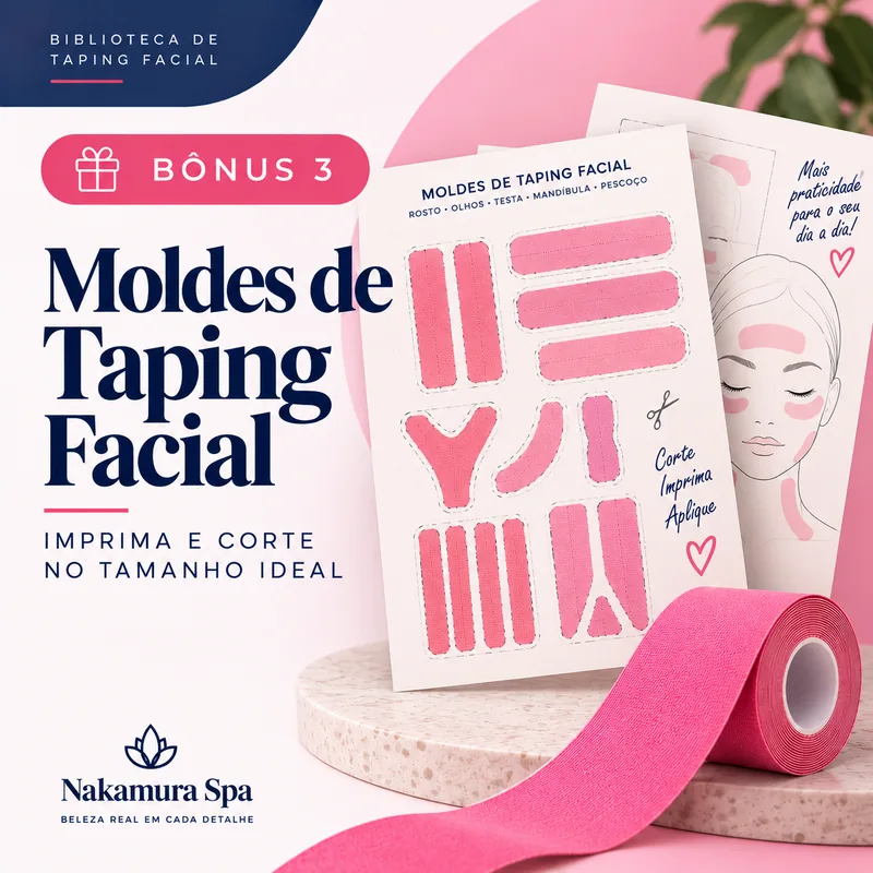 Capa do bônus Moldes de Taping Facial